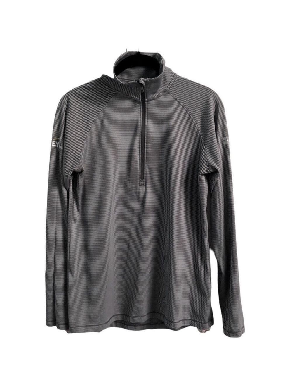 Under Armour Heat Gear Grey Tech Stripe Quarter Zip Loose Fit Size Small